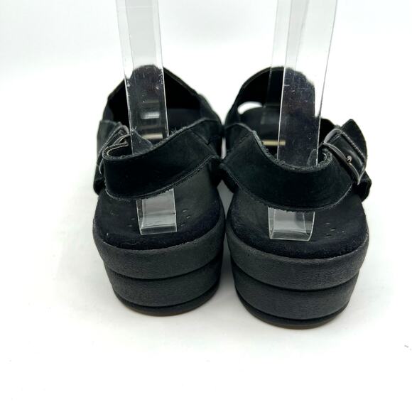 Mephisto Black Suede Open Toe Slingback Sandals Women's 8 US - Picture 6 of 9